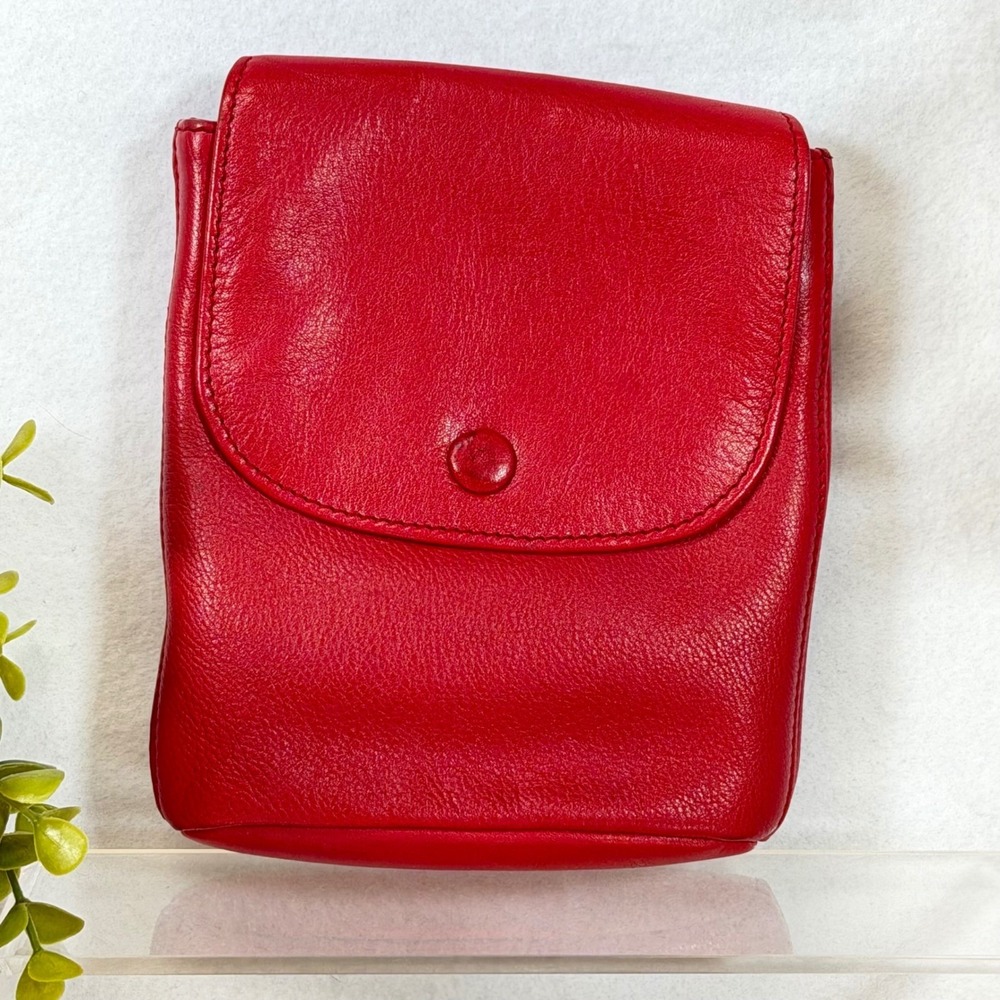 Osgood Marley Red Leather Crossbody Bag‎ Small Phone Holder Purse Minimalist